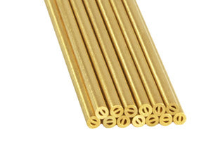 Multi-Channel EDM Electrode Brass Tube .0590" OD X 12" L